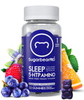 Sugarbear Sleep Gummy 1 Month Supply Extra Strength Melatonin 6mg for Men & Women Vegan Vitamin B6 L-Theanine 5 HTP Valerian Sleep Aid for Adults & Teens Certified Kosher Halal Cruelty-Free